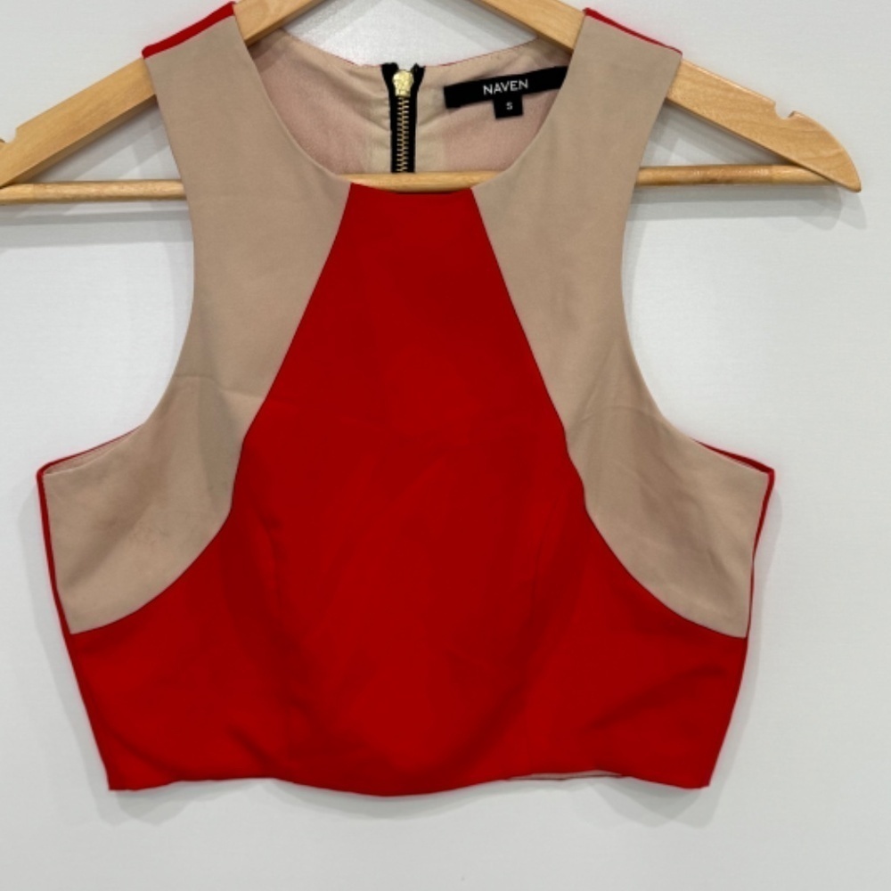 Naven tan and red tank top